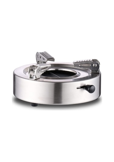 Açık Mini Soba Paslanmaz Çelik Fırın Ayarlanabilir Ateş Gücü Rüzgar Kampı Kamp Barbekü İçin Hot Hot Dış Mekan Pişirme Silyvery Gümüş