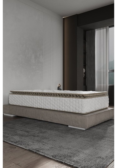 Aksviva Cortado Tek Kişilik Pedli Paket Yaylı Yatak 30 Cm BEYAZ