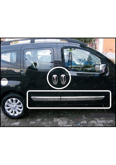 Peugeot Bipper 2'Li Krom Set Yan Kapı Çıtası Ve Kapı Kolu Kromu N11.1333