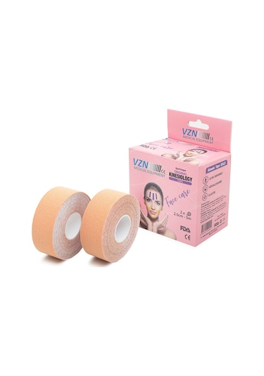 Vzn Yüz Için Therapy Cotton Kinesio Ağrı Bandı 2.5 CM x 5 M