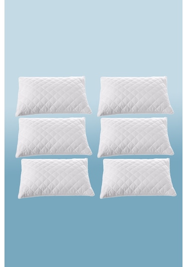 6 Adet Kapitoneli Fermuarlı Yastık Koruyucu Alez 50 x 70 CM