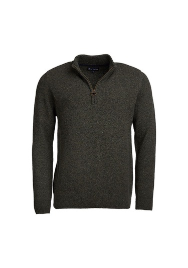 Barbour Tisbury Half Zip Kazak Gn79 Dk Seaweed Gri