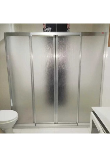 Nokta Duşakabin 150 Cm Teknesiz Plastik Mika Camlı Duşakabin Nd415 Şeffaf