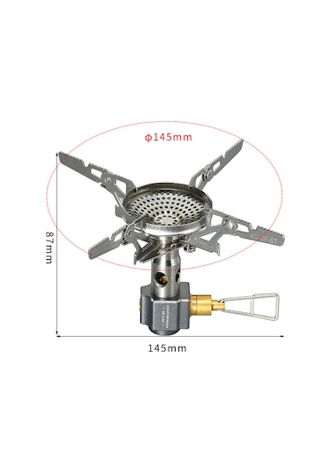 Neevoyu "yüksek Verimli Kamp Ocağı - Ayarlanabilir Alevli, Paslanmaz Çelik Ve Alüminyum Alaşımlı" Gümüş