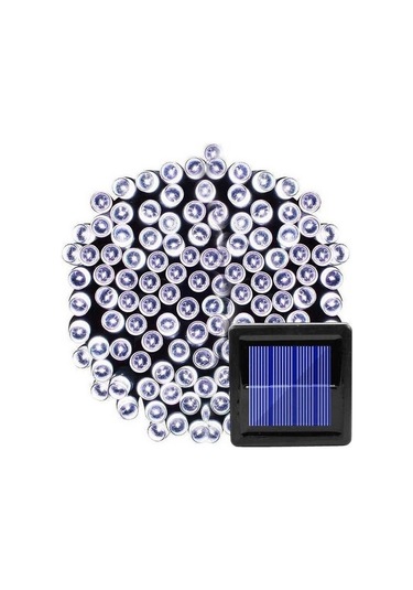 Soulader 200 Led Dış Mekan Dekoratif Aydınlatma Su Geçirmez Solar Çatı Bahçe Parti Ağaç Süs Işıkları Beyaz