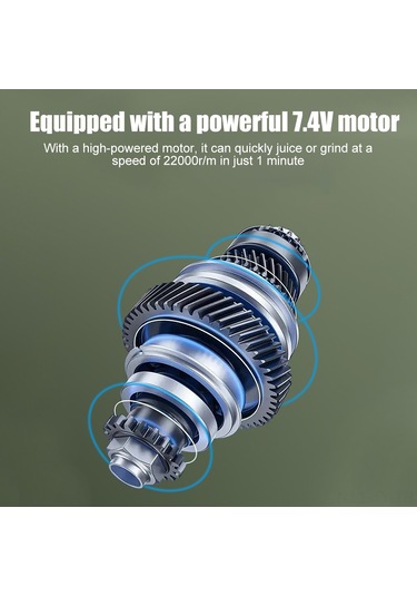 Teltree Usb Şarjlı 460ml Elektrikli Blender, Ip7 Su Geçirmez, Otomatik Temizleme, 22000r/dak, 150w, Hediyelik Meyve Suyu Blenderi Beyaz