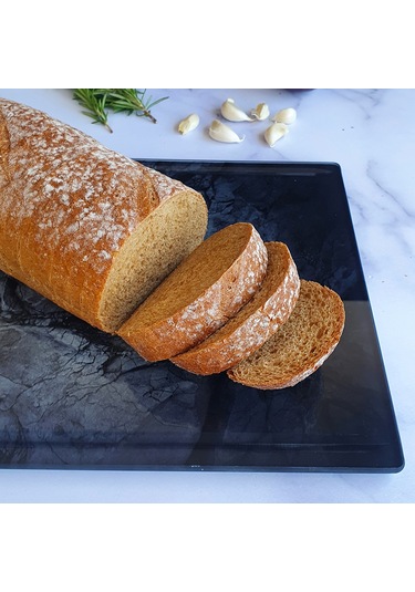 Kanallı Cam Kesme Tablası | Doğal Taş Desenli | 25cm x 35cm