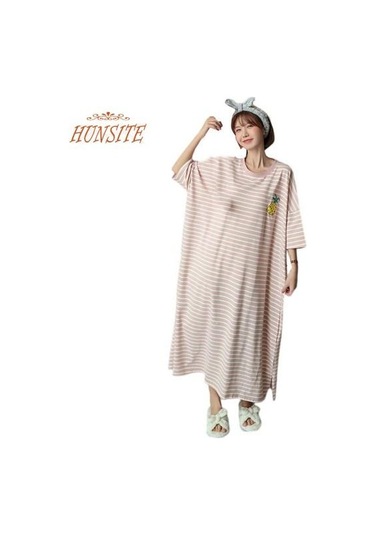 Pembe Kadın Yaz Gecelik Gevşek Kısa Kollu Nefes Yumuşak Rahat Uyku Polyester Çizgili Baskı Gece Elbise Kadın Konfeksiyon Pembe Pembe Kadın Yaz Gecelik Gevşek Kısa Kollu Nefes Yumuşak Rahat Uyku Polyester Çizgili Baskı Gece Elbise Kadın Konfeksiyon Pembe