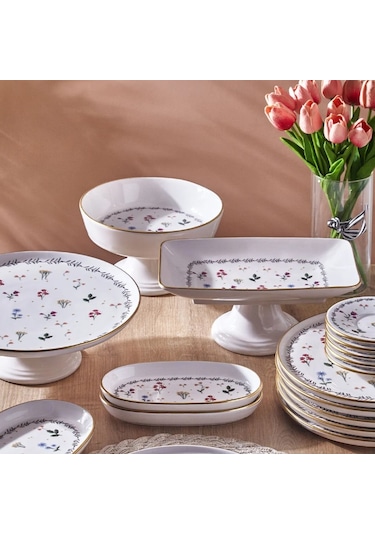 Fecra Mistral 18 Parça Servis Ve Sunum Seti Beyaz