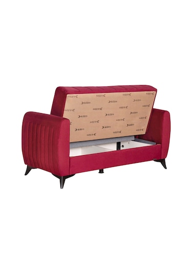 Kilim Mobilya Linda Iki Kişilik Kanepe Yüksek Ayaklı Bordo Bordo