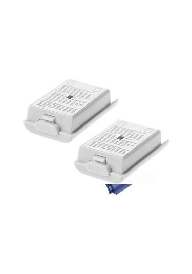 Xbox 360 Oyuncu Kolu Pil Kapağı Yuvası Beyaz- 2adet