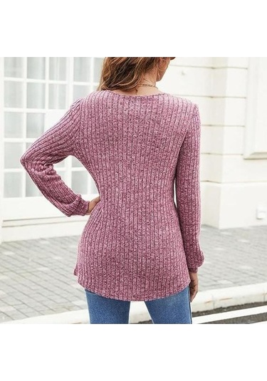 Tongxida Sonbahar-kış Kadın Uzun Kollu V Yaka Çukur Kazak Siyah, Büyük Beden, El/makine Yıkama Siyah