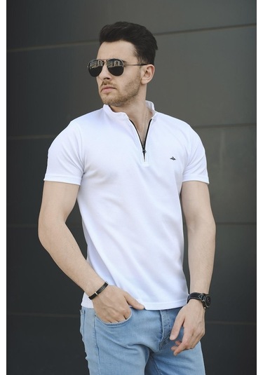 Roderick Hakim Yaka Petek Kumaş Yarım Fermuarlı Erkek Tshirt