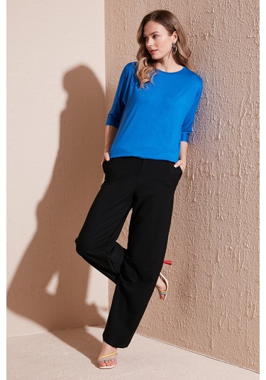 Lela Bisiklet Yaka Truvakar Kol Bayan Bluz 5861416Y Saks