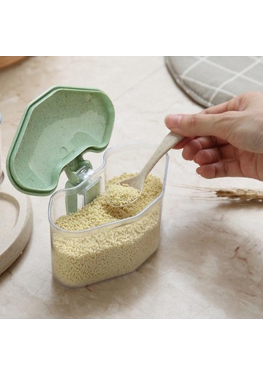 Yeni Ev Biber Organizatör Baharat Tuz Saklama Kabı Pişirme Aracı Masaüstü Buğday Samanı Dayanıklı Baharat Diğer