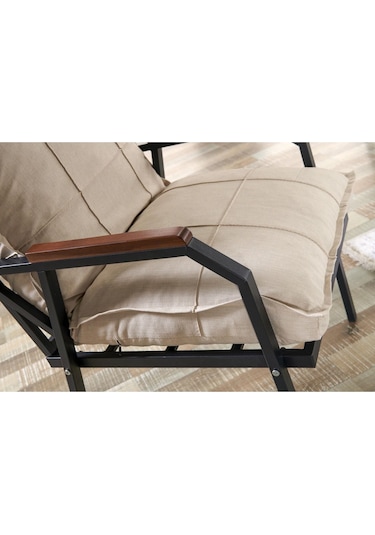 Mygusi Hayal Balkon, Bahçe, Cafe - Metal Kanepe Koltuk Takımı - 2+1+1 Sehaplı Krem