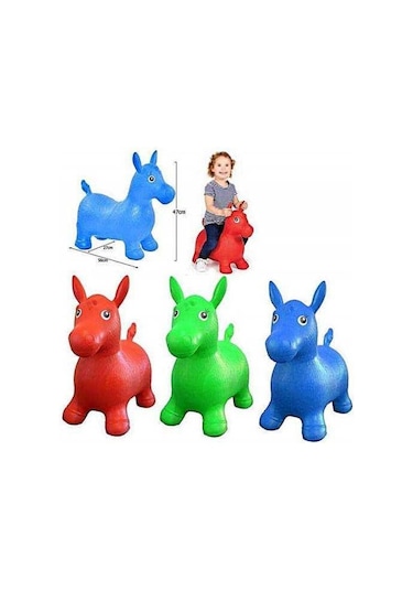 Şişme Zıp Zıp Hayvanlar Pilates Eşeği Oyuncak Pompa Dahil