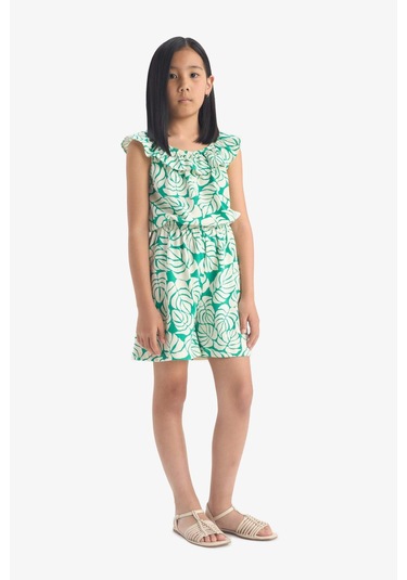 DeFacto Kız Çocuk Desenli Kolsuz Tulum E5803A825SMPN4