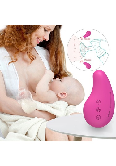 Yaleker Emzirme Masaj Aleti - 10 Titreşim Modlu Isıtmalı Silikon Göğüs Pompası