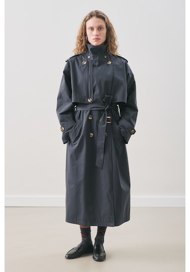Zurıch Oversıze Trençkot Lacivert Lacivert