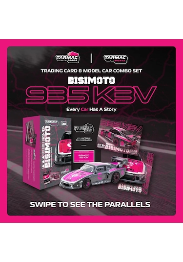 Tarmac Works X İxo Models 1/64 Bisimoto Porsche 935 K3v With Tarmac Cards Combo Set - Hobby64