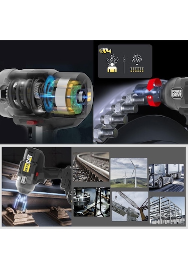 Cat DX73 18 V 4.0 A 1700/2100 NM Çift Akülü Kömürsüz Şarjlı Somun Sıkma