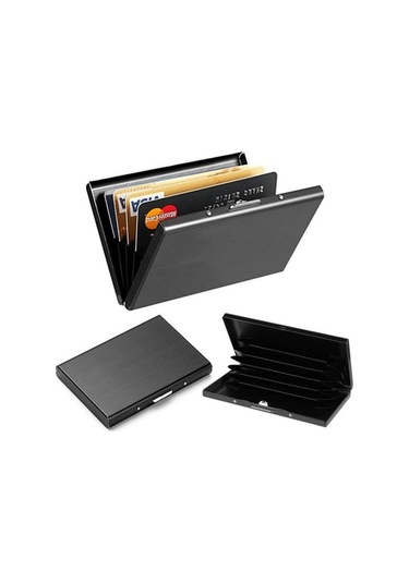 Createtech Cbtx Alüminyum Kredi Kartı Tutucu Cüzdan, Gümüş Gümüş