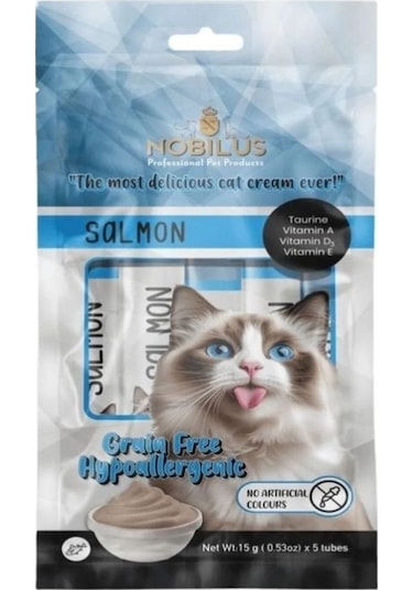 Nobılus Somonlu Kedi Krema Ödülü 5x15g