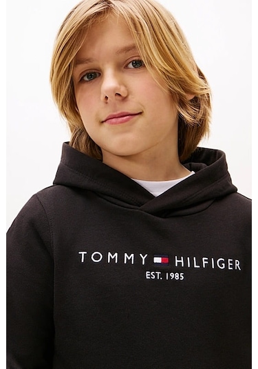 Unisex Çocuk Th Essential Hoodie Kapüşonlu Sweatshirt - Siyah Triple Black