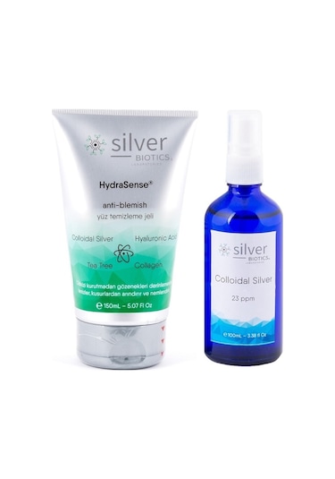 Silverbiotics Laboratories Hydrasense Sivilce ve Kusur Karşıtı Yüz Temizleme Jeli 150 ML + Sprey