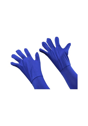 Lemestar Mavi Esnek Lifli Fotoğraf Çekim Kullanıma Uygun Uzun Parmak Eldiveni