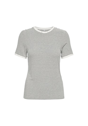 Only Bayan T Shirt 15315406 Ekru-siyah