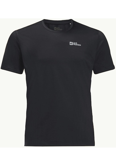 Jack Wolfskin Delgami S/s M Erkek Tişört 1809811-6000 Siyah