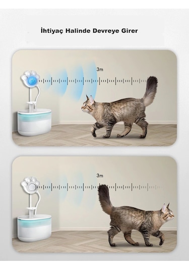 Dailytech Kızıl Ötesi Hareket Sensörü Kedi Su Pınarı İçin