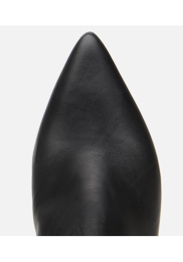 Hotiç Kadın Deri Siyah Yumuşak Dokulu Lastik Detaylı Topuklu Bot 01boh315510a100 01boh315510a100 Siyah