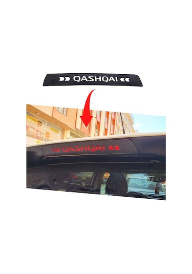 Nissan Qashqai Karbon Arka Fren Stop Lambası Sticker 2016-2018