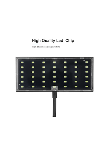 Moveevo Klipsli Döner Beyaz Led Akvaryum Işığı Resif, Mercan Ve Sucul Bitkiler İçin Aydınlatma Siyah