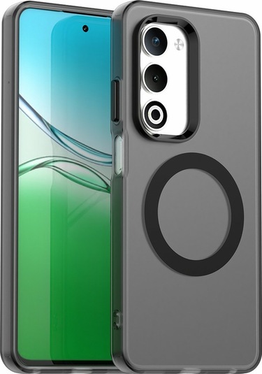 Oppo A5 5g/ Oppo A5/ Realme C75 Kılıfı Magsafe Anti Drop Hibrit Telefon Arka Kapağı İle Uyumlu - Siyah Siyah