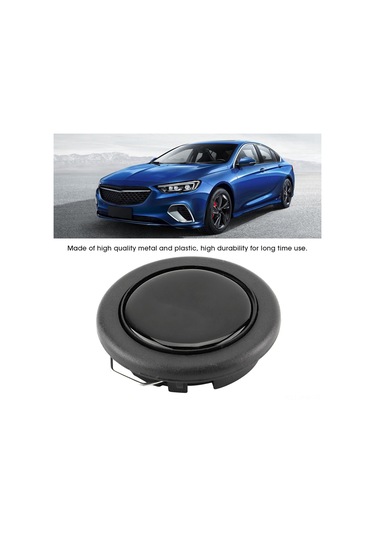 Moveevo Siyah Metal Ve Plastik Evrensel Araba Direksiyon Klakson Düğmesi - Kolay Kurulum, Dayanıklı, Kişiselleştirilmiş