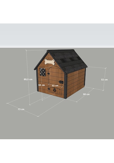 Mandu Isı Yalıtımlı Ahşap Köpek Kulübesi Large