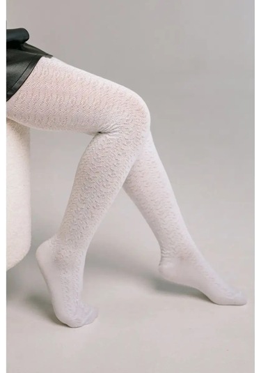 Isimbajskaa Culocnaa Fabrika Çocuklar İçin Ajurlu Taytlar 21280041 Beyaz