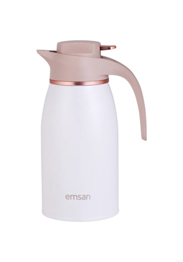 Gama 12 Saat Sıcak ve Soğuk Tutan Çelik Termos 2 Litre Beyaz