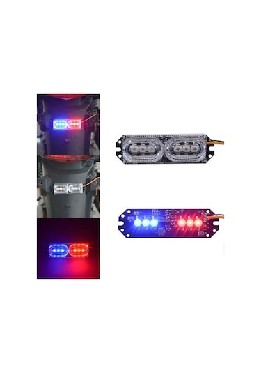 Motosiklet Polis Çakarlı Stop Lambası 2 Adet