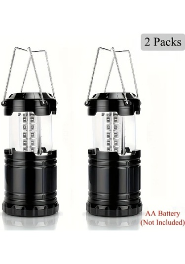 Xuweiwei 4 Adet Paket 30 Led Kamp Lambası Süper Parlak Taşınabilir Katlanabilir Acil Durum El Feneri Pille Çalışır Altın