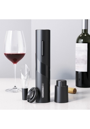 Didadodo 2022 Pil Şarap Açacağı Seti - Kullanışlı Ev Aleti, Siyah Siyah - Pratik Ev Aleti Siyah