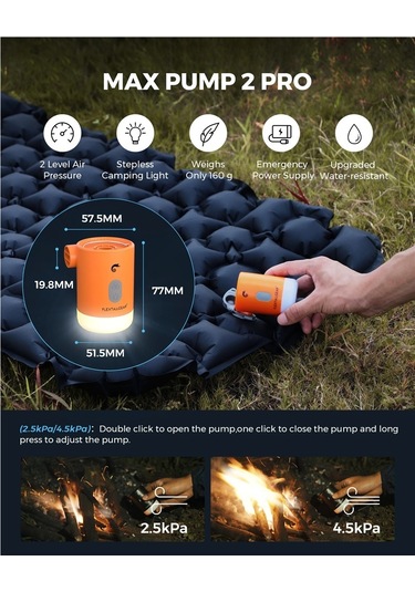 Jialan Max Pompa 2 Pro Taşınabilir Mini Hava Pompası Kamp