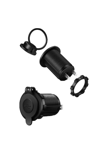 2 Usb Şarj Soketi Güç Çıkışı 1a - 2.1a Su Geçirmez Tekne Araba