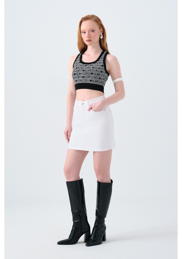 Loft Creon White W Kadın Etek Lf2039947 Beyaz