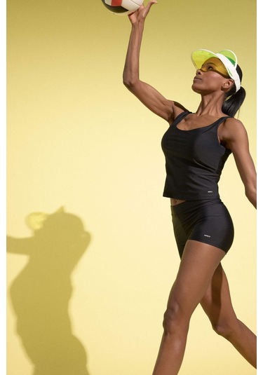 DeFactoFit U Yaka Astarlı Pedli Bikini Üstü D9380AX25HSBK81 Siyah