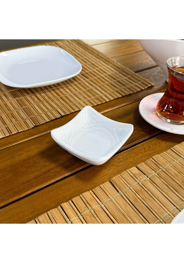 Alezy 522 Göreme Melamin Termostar Ürgüp Tekli Sosluk 8x8cm Beyaz